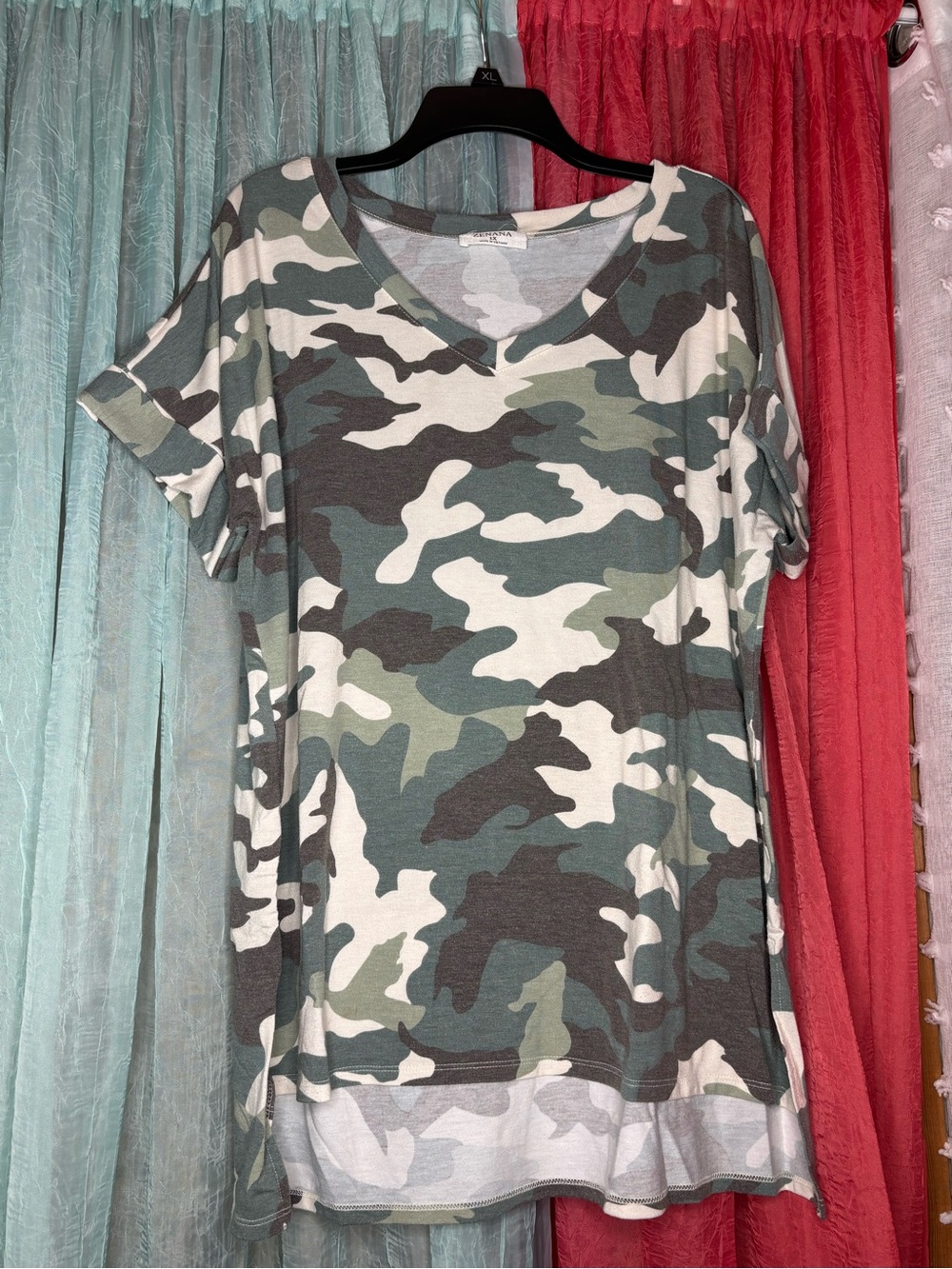 Zenana Outfitters Green and Cream Camo set